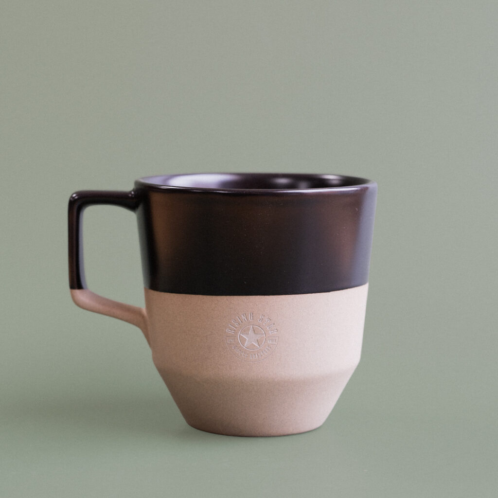 A photo of a single notneutral mug in black.